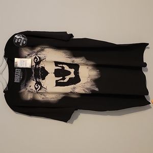 Hustle Ave Black Reflective Wolf T-Shirt Size XXL